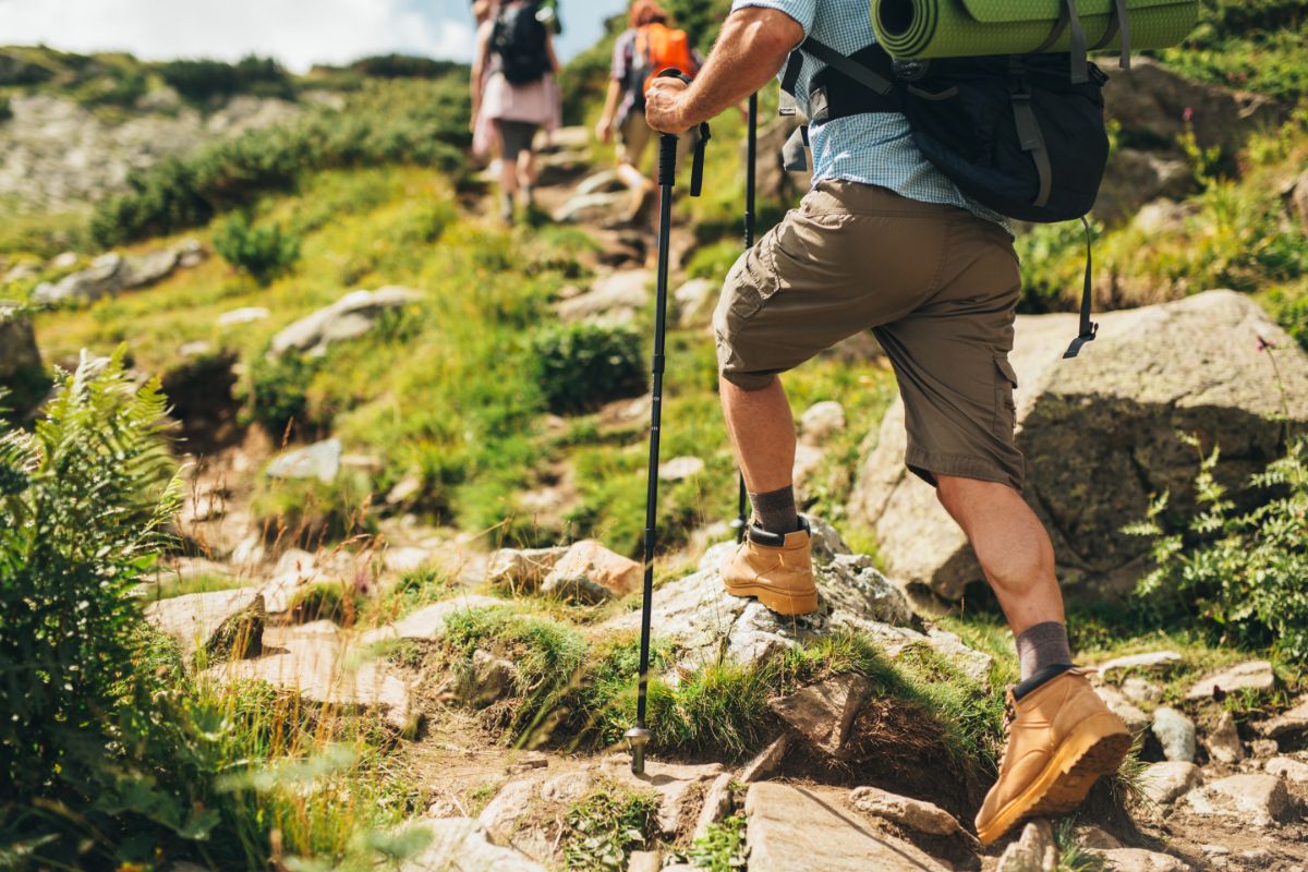 hiking during experiential therapy in Georgia