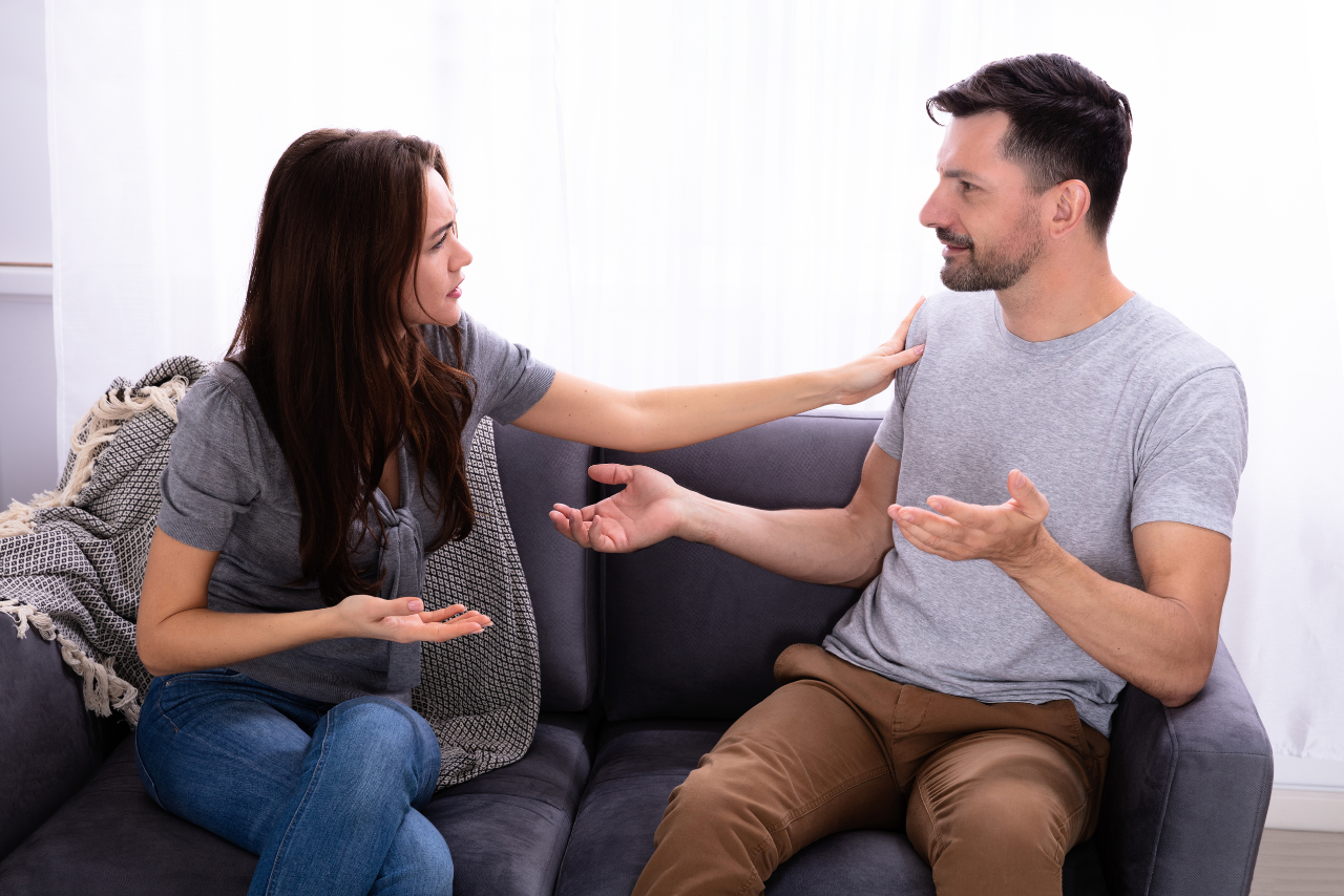 wife fighting with husband due to not know how to deal with husband addiction