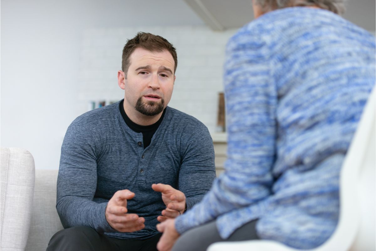 man in depression treatment in Marietta, Georgia